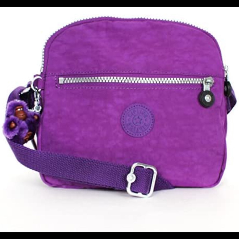 Kipling Keefe Shoulder Bag Crossbody Tile Purple